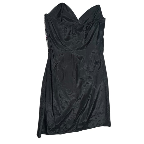 Fredericks Of Hollywood VTG Y2K Black Strapless Sequin Dress Cocktail Sz 11/12 - Picture 9 of 12